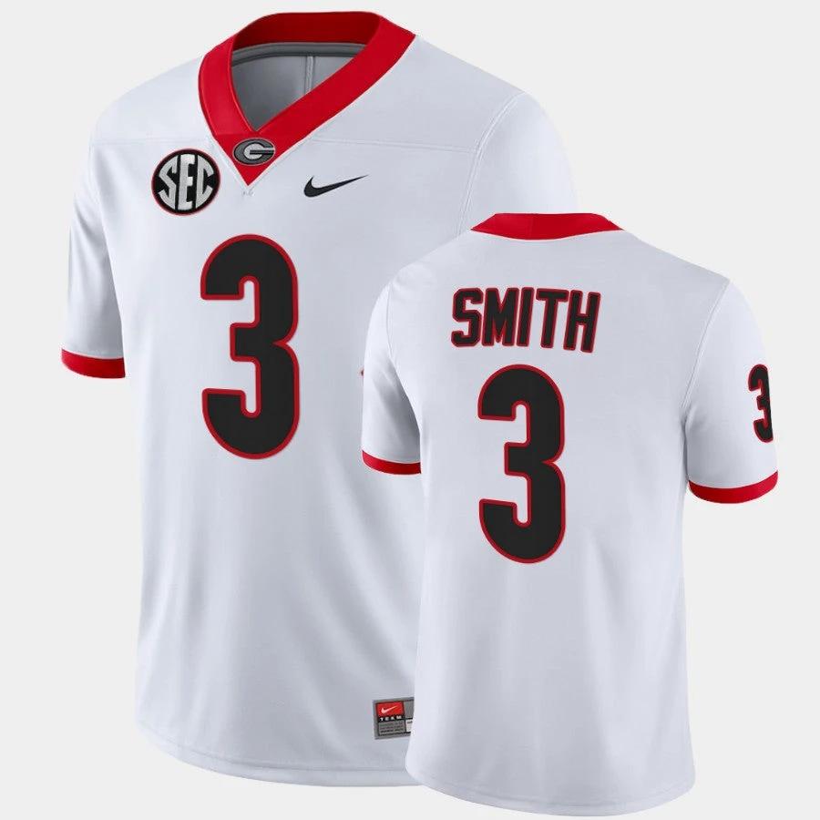 Georgia Bulldogs #3 Roquan Smith White College Football Alumni Jersey by My Store