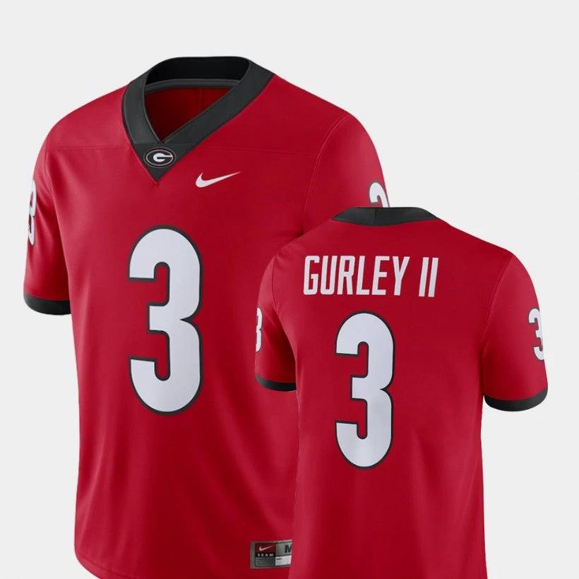 Georgia Bulldogs #3 Todd Gurley II Alumni Football Game Player Red Jersey by My Store