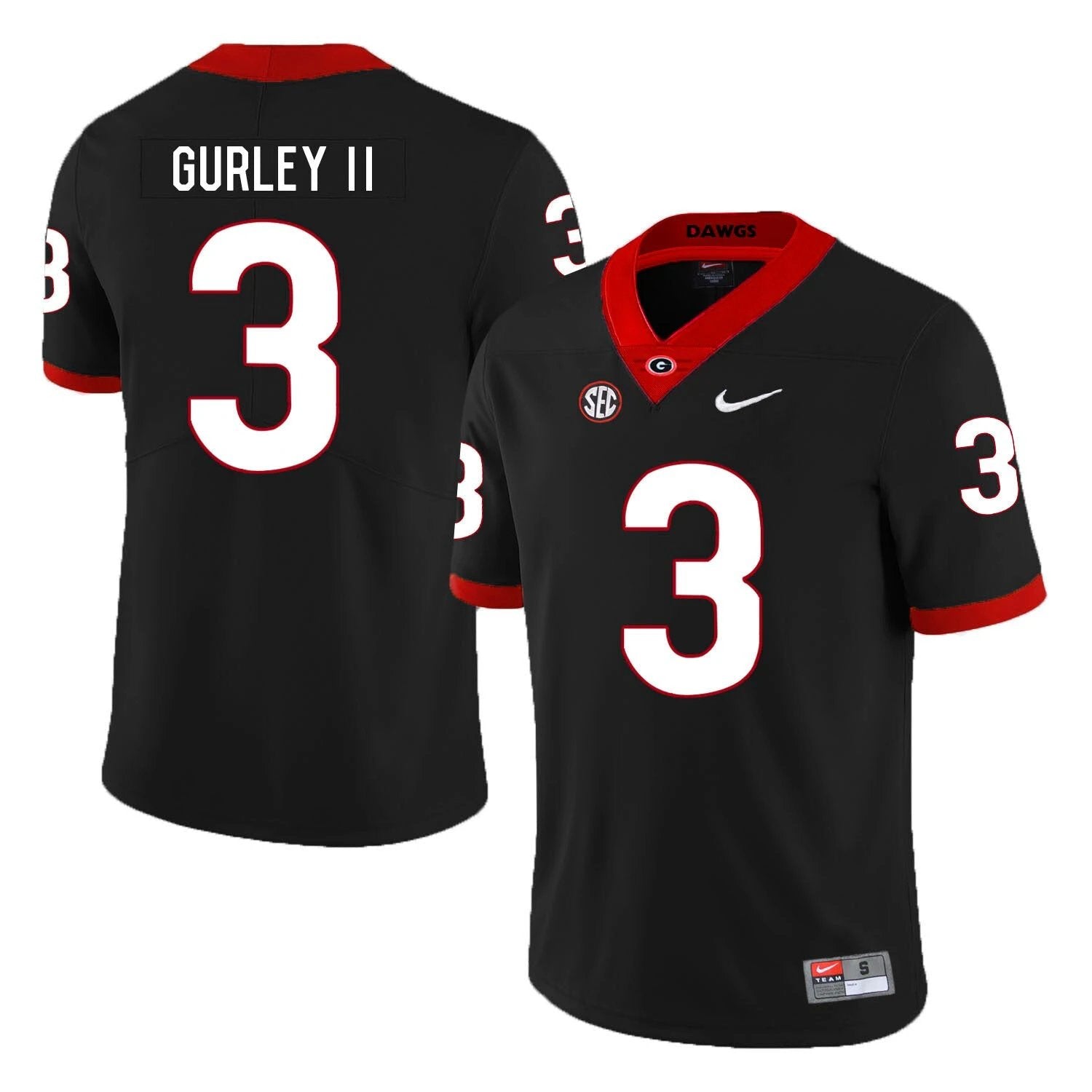 Georgia Bulldogs #3 Todd Gurley II College Football Black Jersey by My Store