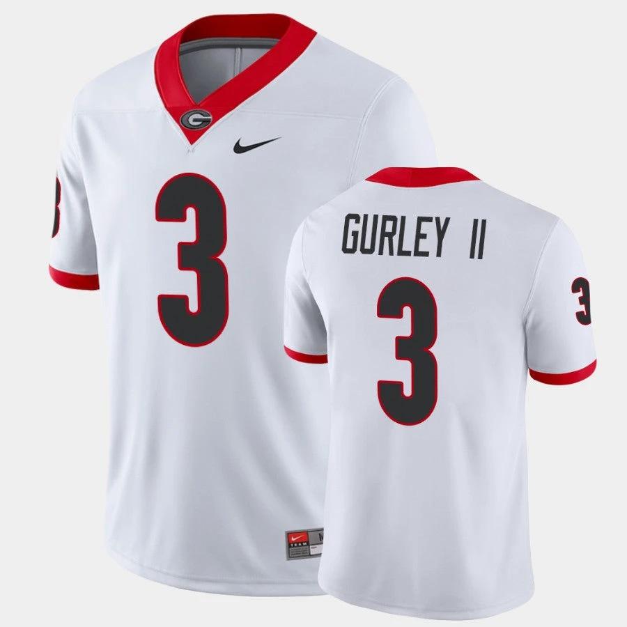 Georgia Bulldogs #3 Todd Gurley II Game College Football White Jersey by My Store