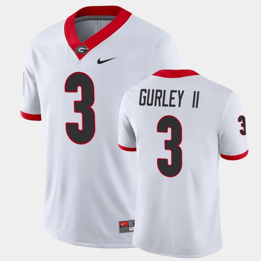 Georgia Bulldogs #3 Todd Gurley II White Game College Football Jersey by My Store