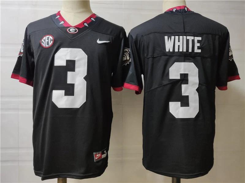Georgia Bulldogs #3 White College Football Jersey by My Store