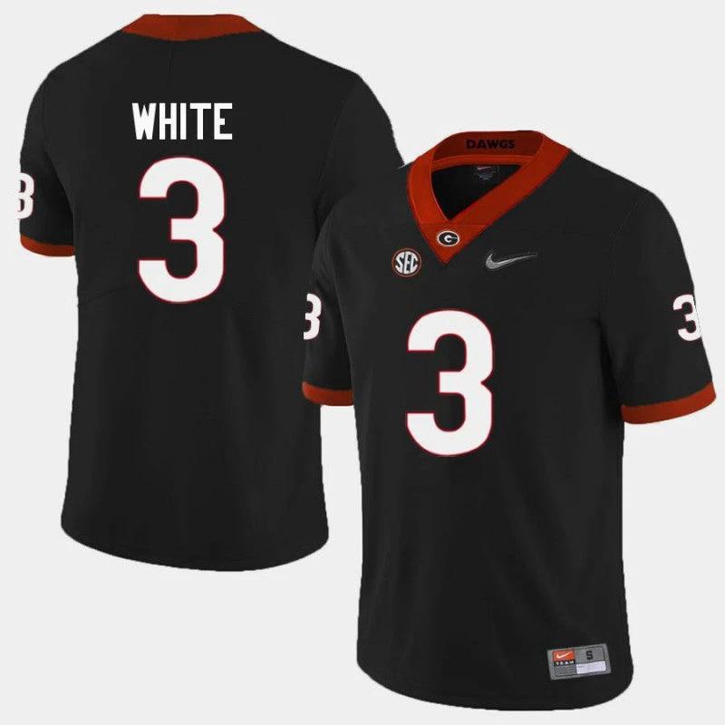 Georgia Bulldogs #3 Zamir White College Football Jersey Limited Black by My Store