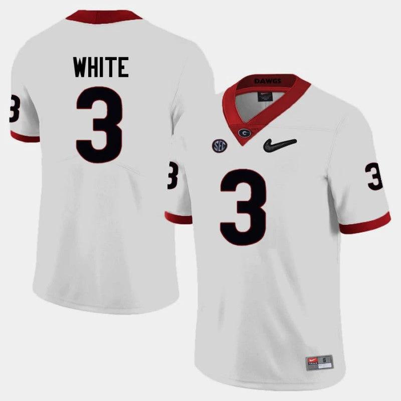 Georgia Bulldogs #3 Zamir White College Football Jersey Limited White by My Store
