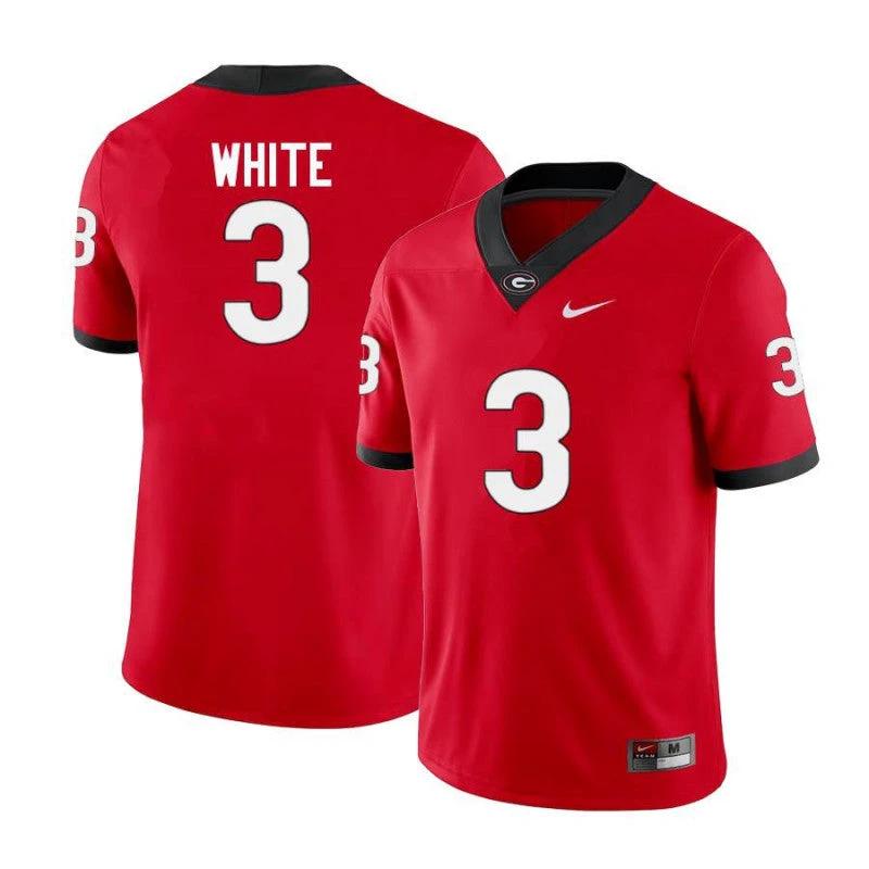 Georgia Bulldogs #3 Zamir White College Football Jersey Red by My Store