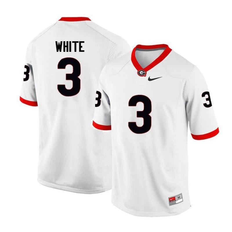 Georgia Bulldogs #3 Zamir White College Football Jersey White by My Store