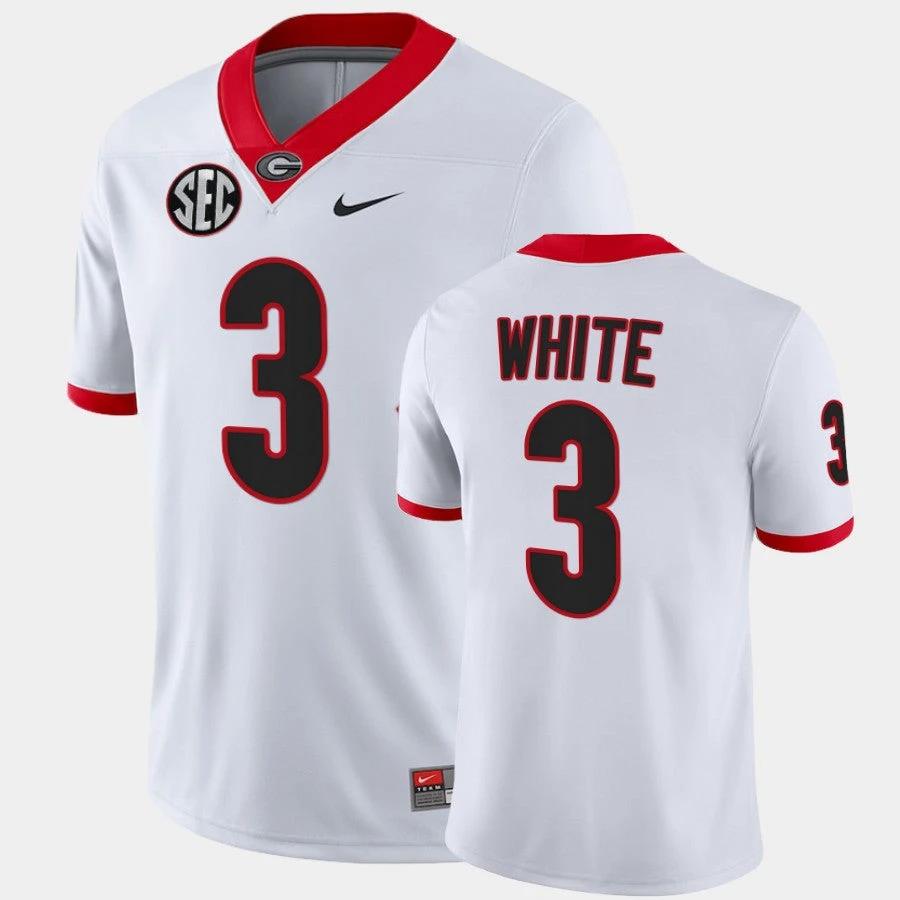Georgia Bulldogs #3 Zamir White White College Football Game Jersey by My Store
