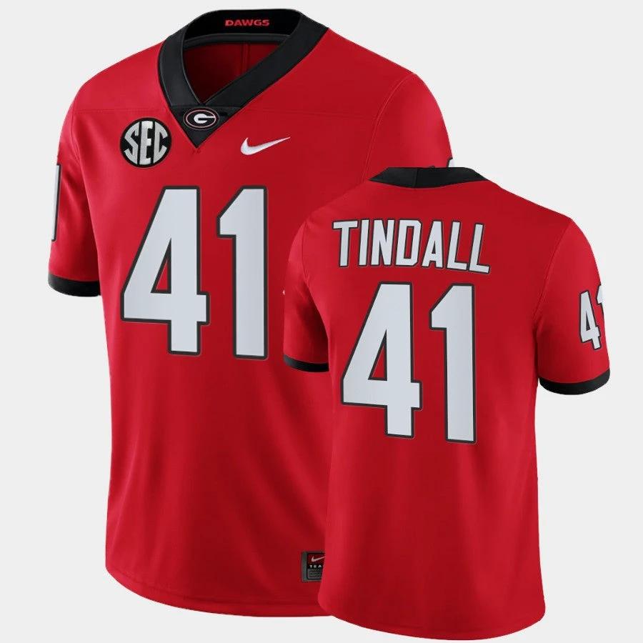 Georgia Bulldogs #41 Channing Tindall Red College Football Game Jersey by My Store
