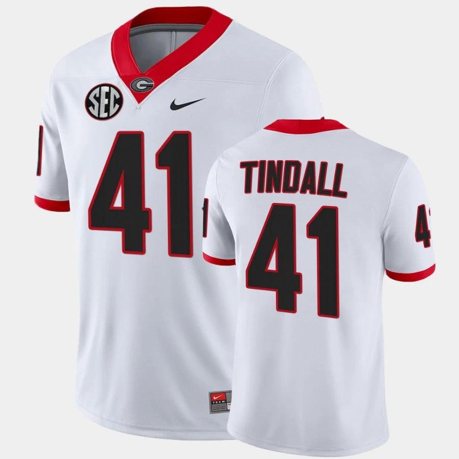 Georgia Bulldogs #41 Channing Tindall White College Football Game Jersey by My Store