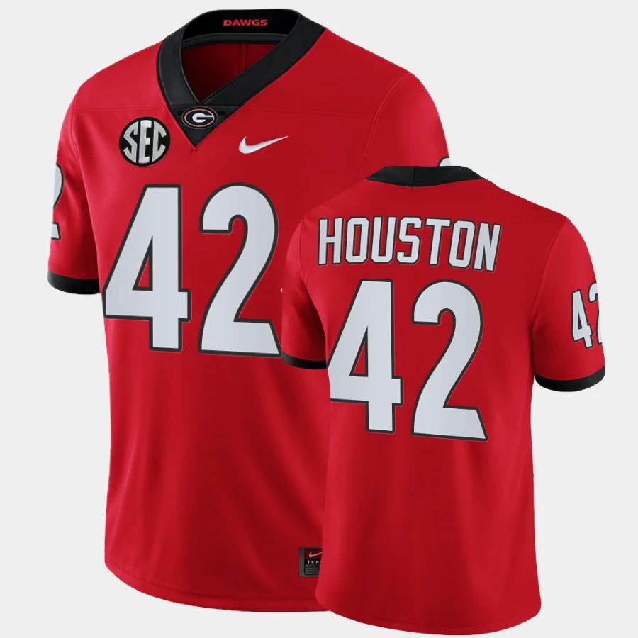 Georgia Bulldogs #42 Justin Houston Red College Football Alumni Jersey by My Store