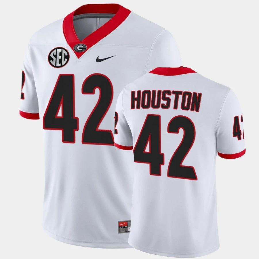 Georgia Bulldogs #42 Justin Houston White College Football Alumni Jersey by My Store