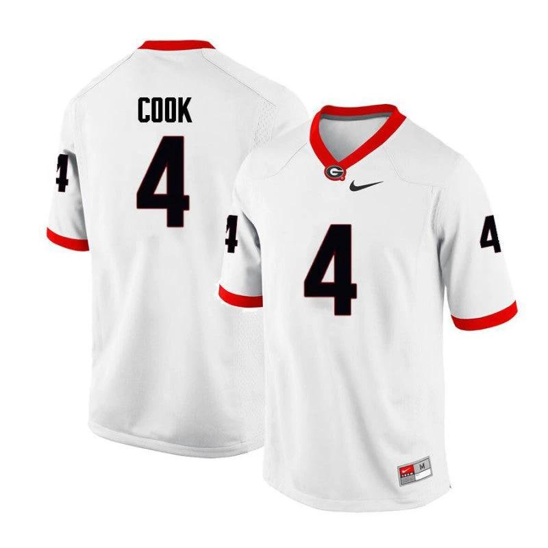 Georgia Bulldogs #4 James Cook III College Football Jersey Limited White by My Store