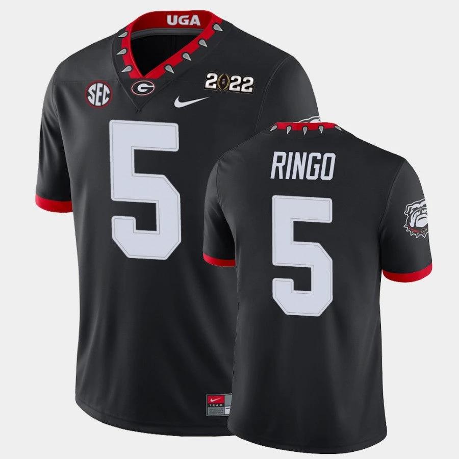 Georgia Bulldogs #5 Kelee Ringo Black 2021 National Champions Game Jersey by My Store