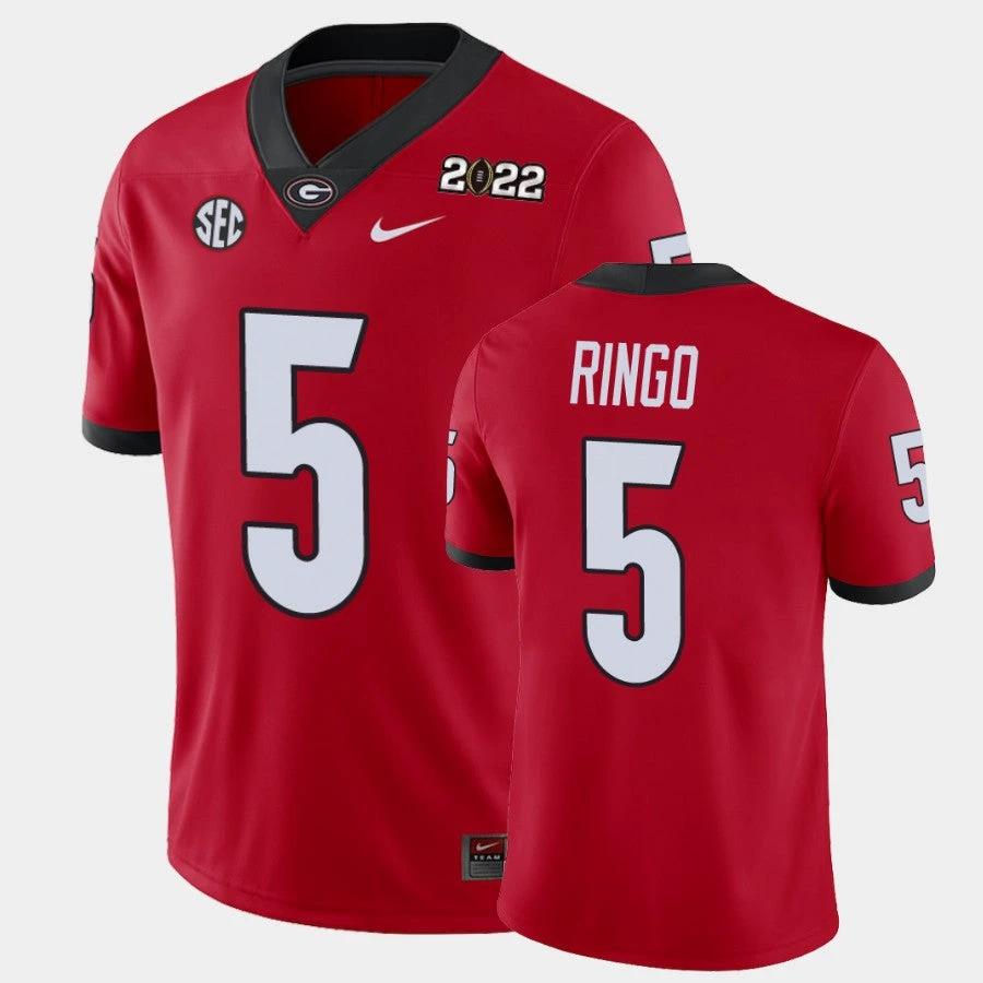 Georgia Bulldogs #5 Kelee Ringo Red 2021 National Champions Game Jersey by My Store