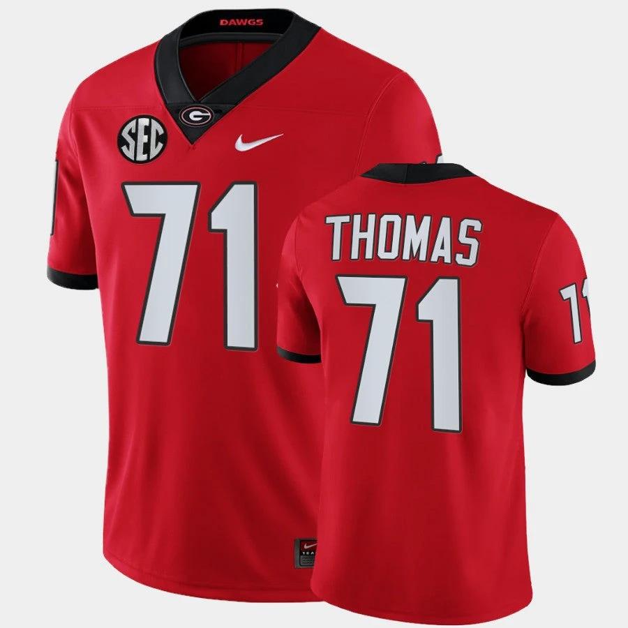 Georgia Bulldogs #71 Andrew Thomas Red College Football Alumni Jersey by My Store