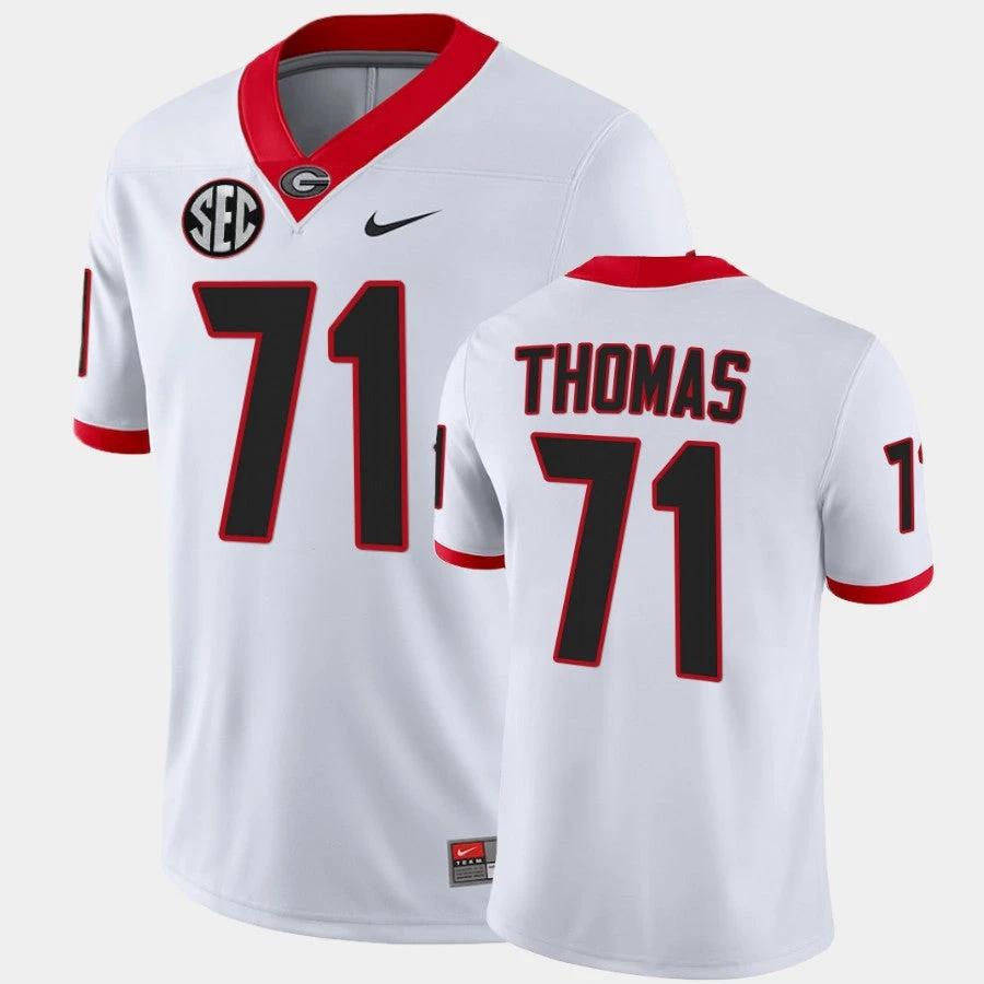 Georgia Bulldogs #71 Andrew Thomas White College Football Alumni Jersey by My Store