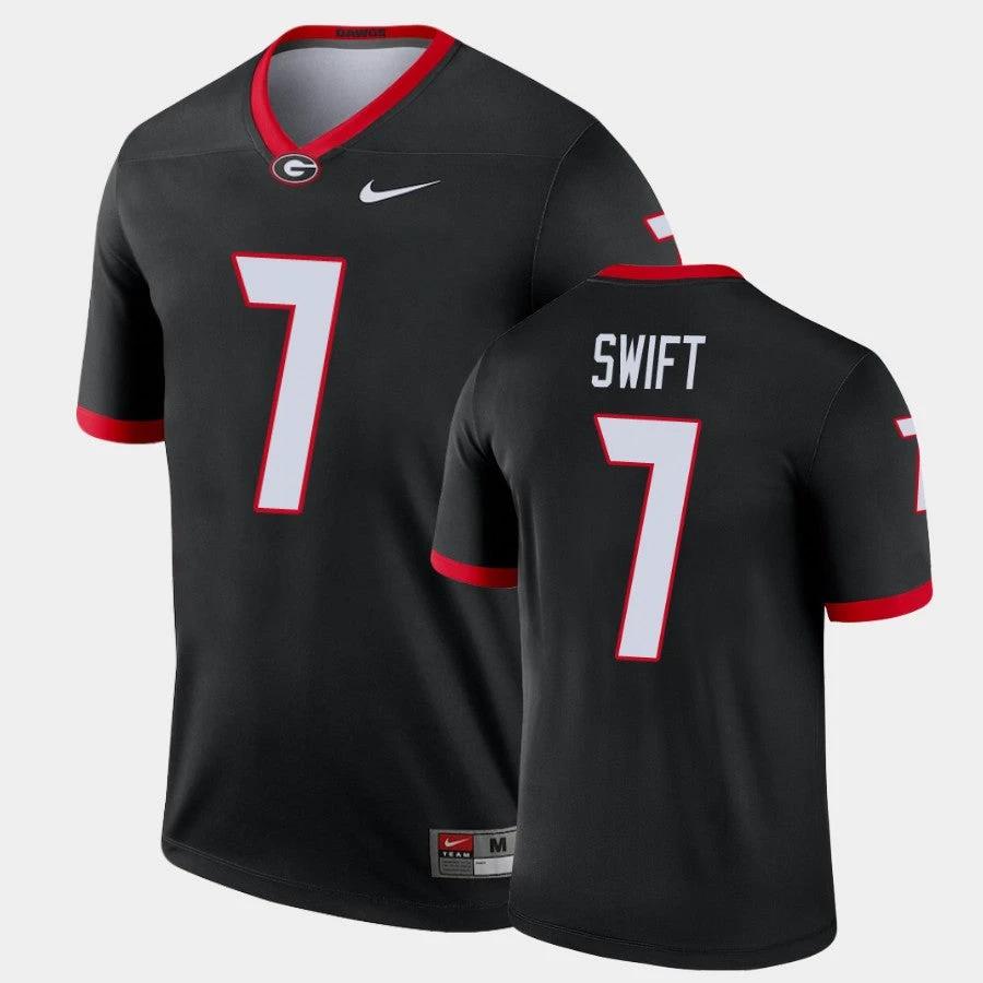 Georgia Bulldogs #7 DAndre Swift Black Legend Alternate Jersey by My Store
