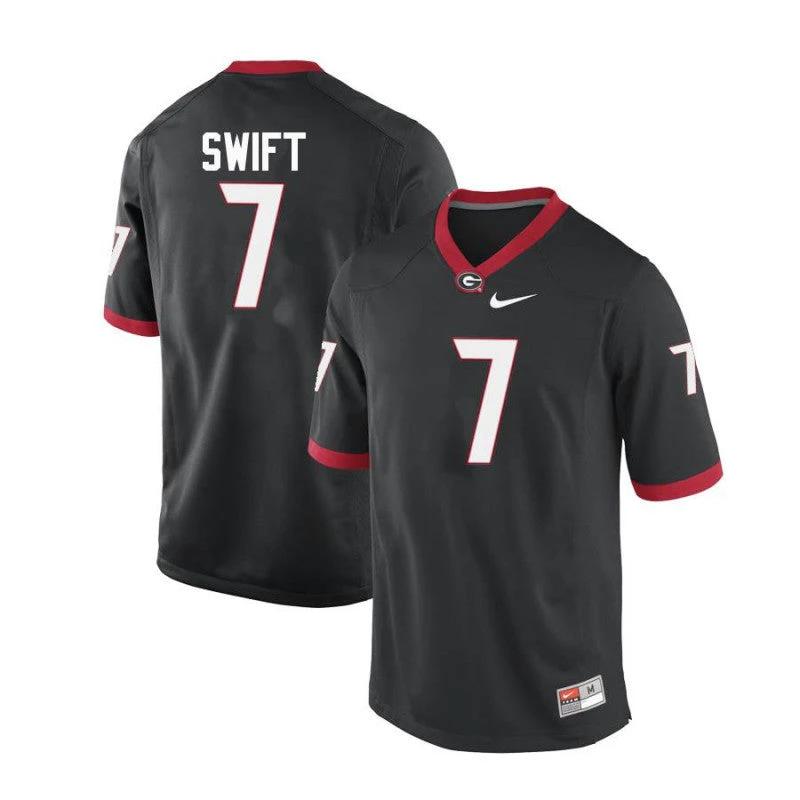 Georgia Bulldogs #7 DAndre Swift College Football Jersey Black by My Store