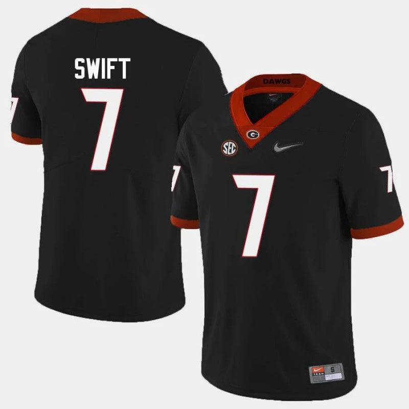 Georgia Bulldogs #7 DAndre Swift College Football Jersey Limited Black by My Store