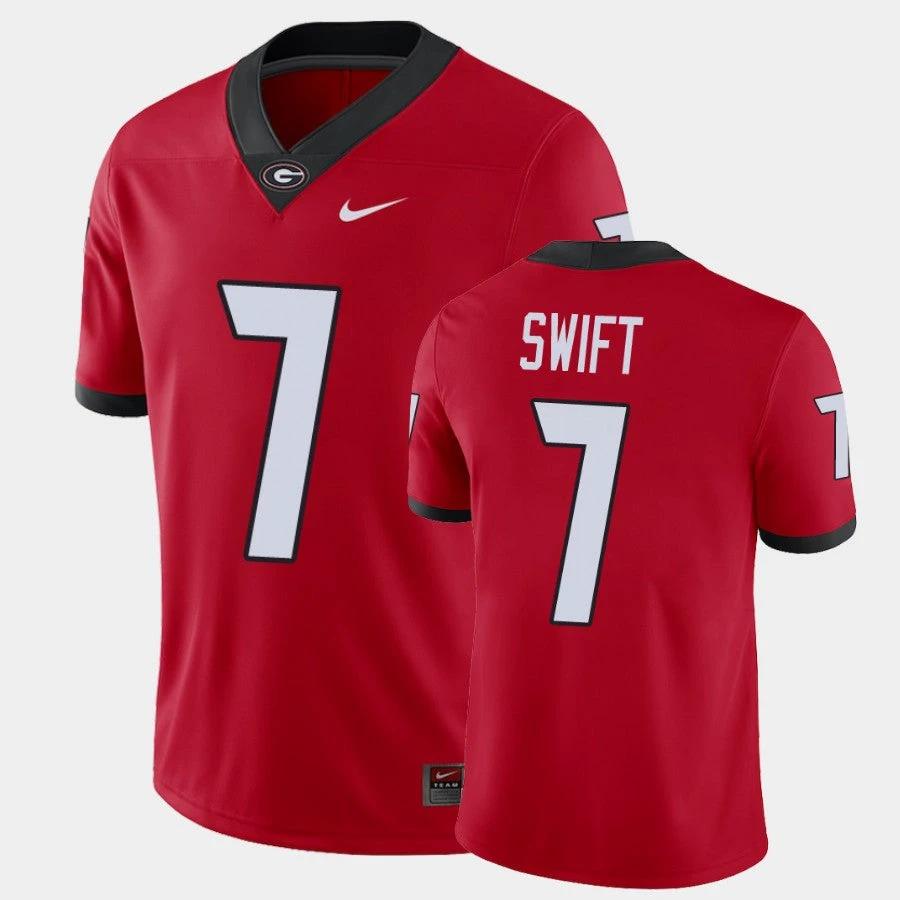 Georgia Bulldogs #7 DAndre Swift Red College Football Alumni Player Jersey by My Store