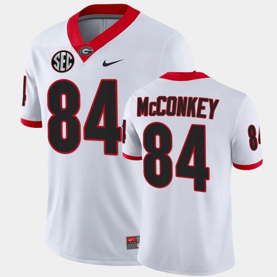 Georgia Bulldogs #84 Ladd McConkey White College Football Game Jersey by My Store