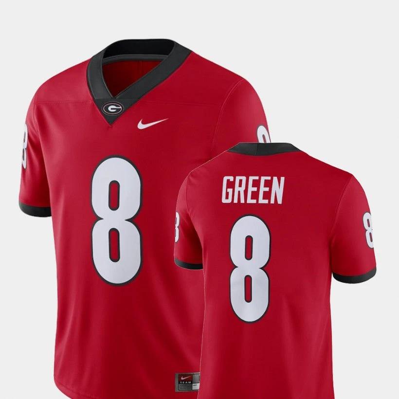 Georgia Bulldogs #8 A.J. Green Alumni Football Game Player Red Jersey by My Store