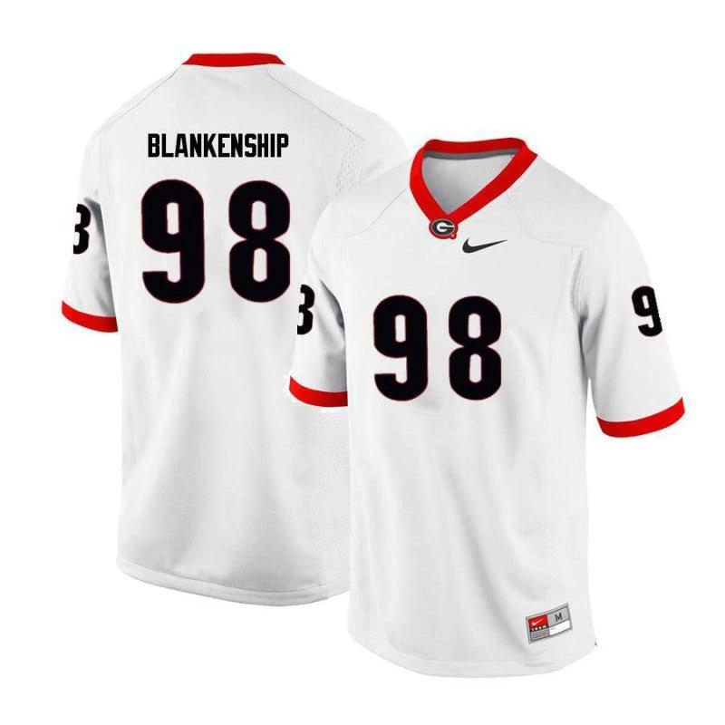 Georgia Bulldogs #98 Rodrigo Blankenship College Football Jersey White by My Store