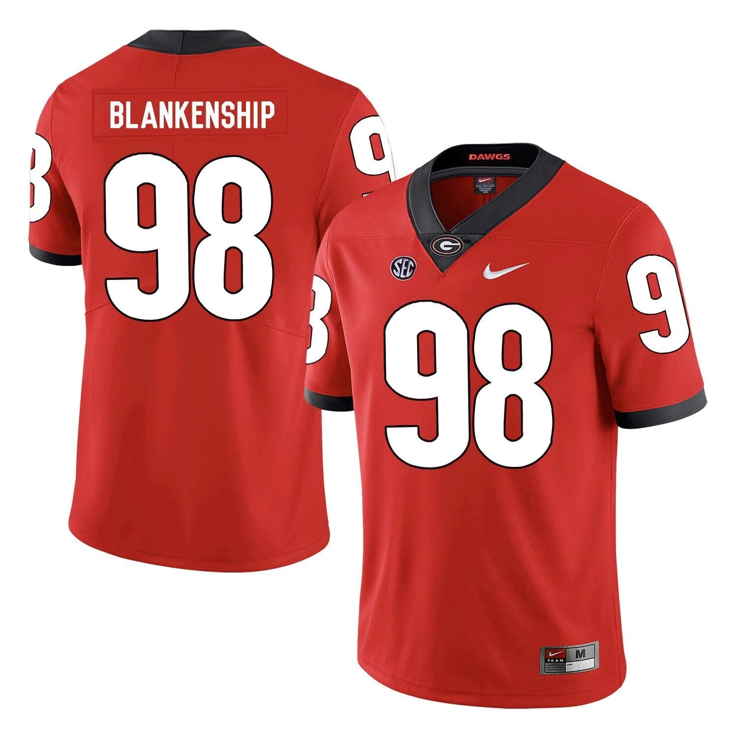 Georgia Bulldogs #98 Rodrigo Blankenship College Football Red Jersey by My Store