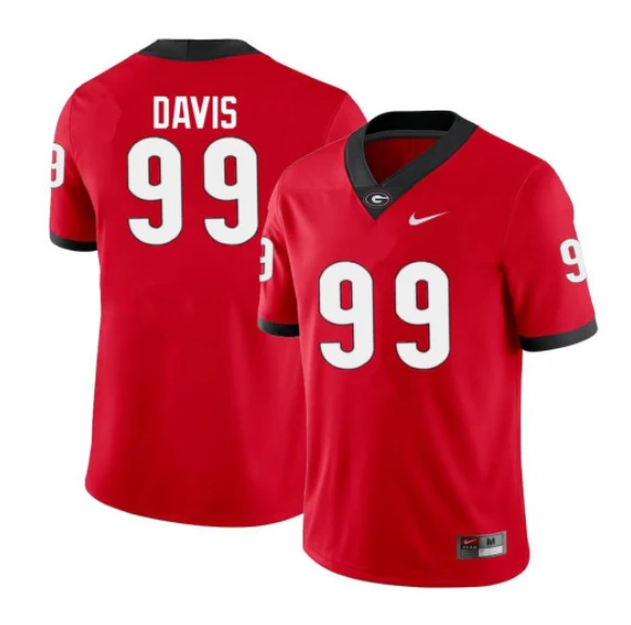 Georgia Bulldogs #99 Jordan Davis Alumni College Football Jersey Red by My Store