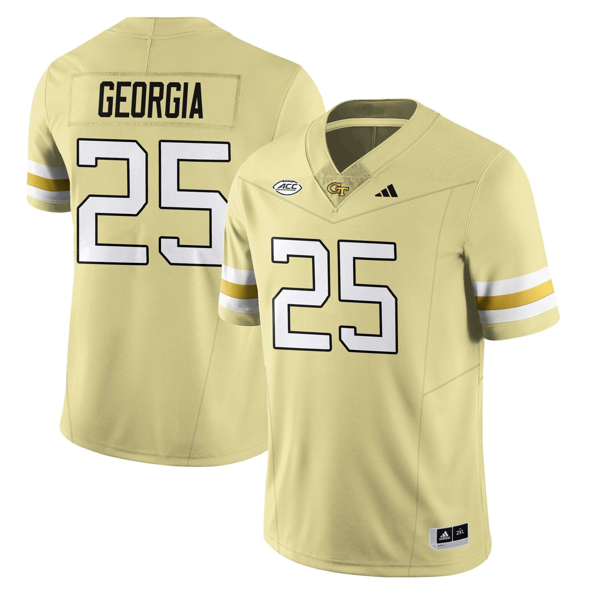 Georgia Jersey #25 Georgia Tech Football 2025 Vapor Limited Stitched Gold by NCAA Football Jersey