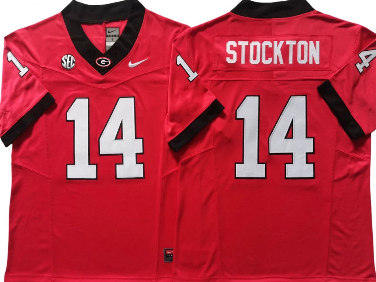 Georgia Bulldogs #14 Gunner Stockton Vapor F.U.S.E. Limited Jersey Stitched by My Store NCAA Football Jerseys
