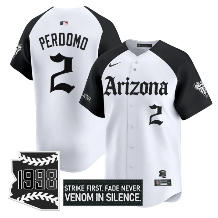 Geraldo Perdomo Jersey #2 Arizona Diamondbacks Gothic Desert Fang Edition by My Store