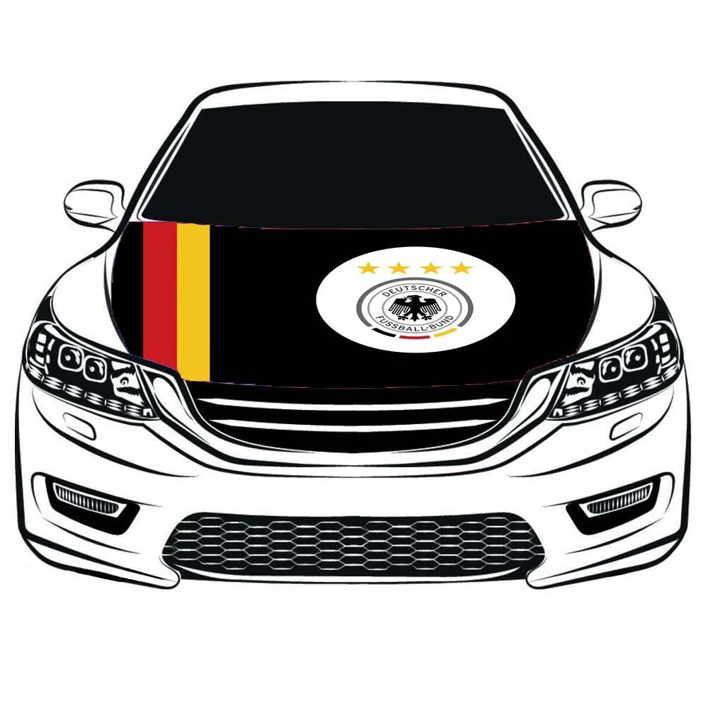 Germany Car Hood Cover Flag ,Germany National Team Engine Banner,3.3X5ft/6X7FT,100% Polyester Elastic Fabrics Can be Washed,Germany national football team Flag by flagsshop