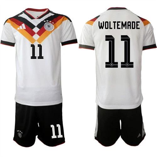 Germany #11 WOLTEMADE Jerseys National Team x World Cup 2026 Home White On Field Soccer by Soccer Jersey