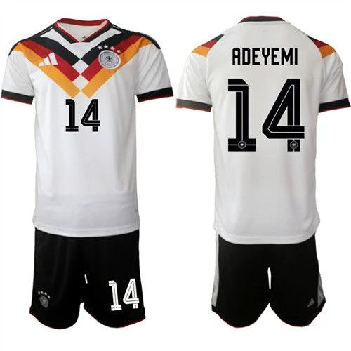 Germany #14 ADEYEMI Jerseys National Team x World Cup 2026 Home White On Field Soccer by Soccer Jersey