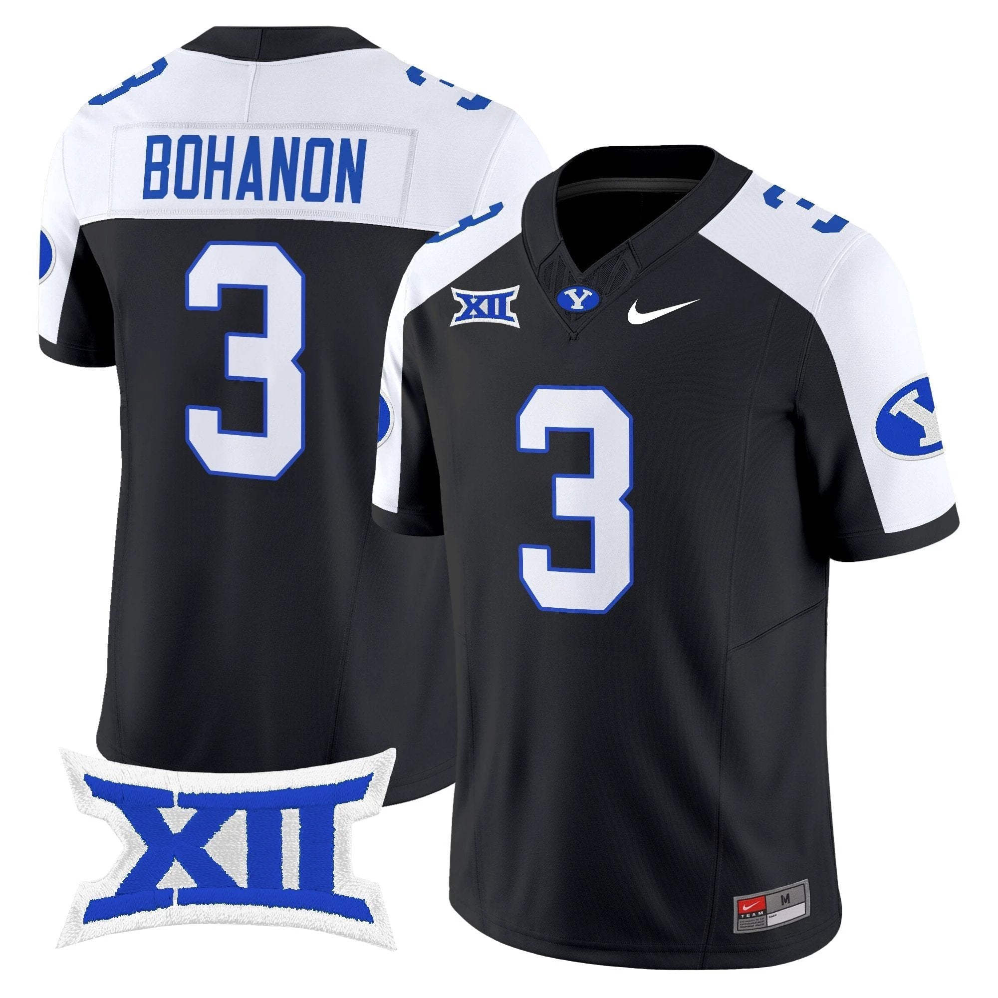 Gerry Bohanon Jersey #3 BYU Cougars 2025 Vapor Limited Stitched Black Alternate by NCAA Football Jersey