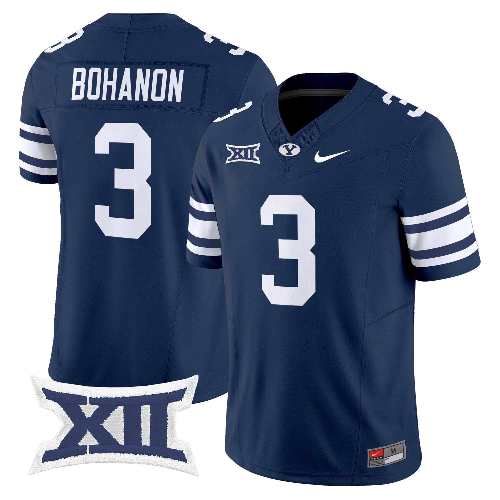 Gerry Bohanon Jersey #3 BYU Cougars 2025 Vapor Limited Stitched Navy by NCAA Football Jersey