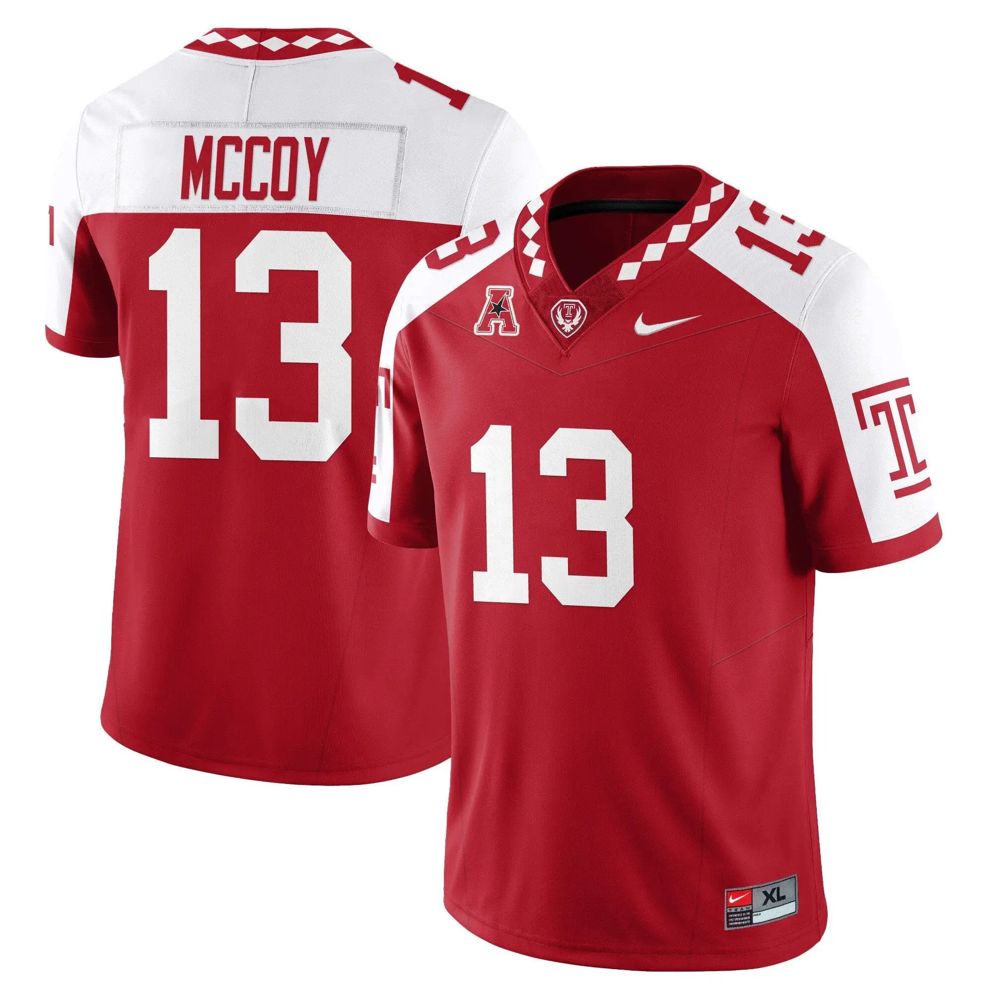Gevani McCoy Jersey #13 Temple Football 2025 Vapor Limited Stitched Alternate by NCAA Football Jersey