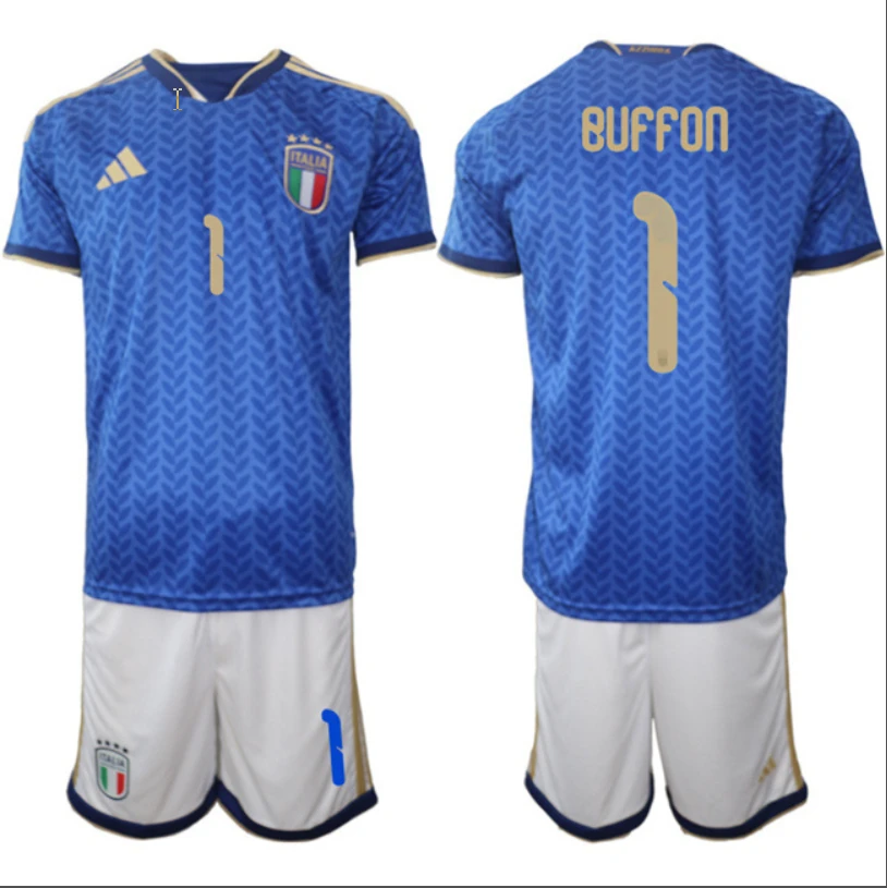 Gianluigi Buffon Jersey #1 Italy 2025-26 Blue Home Soccer Suit by Soccer Jersey