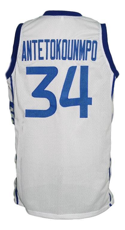 Giannis Antetokounmpo Jersey #34 Greece Basketball White by My store basketball
