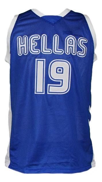 Giannis Antetokounmpo Jersey #19 Greece Basketball Blue by My store basketball