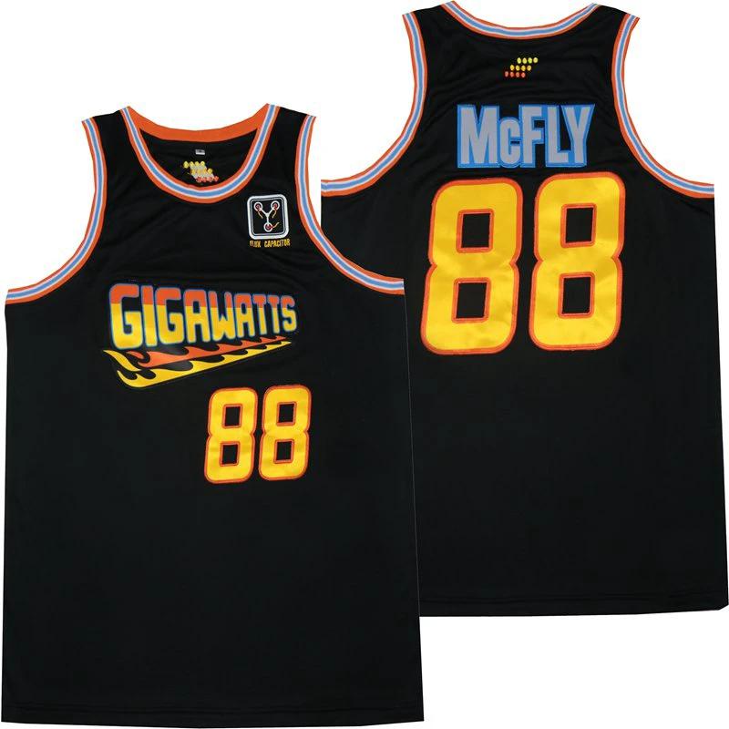 Gigawatts #88 Mcfly Basketball Jersey Black by My store basketball