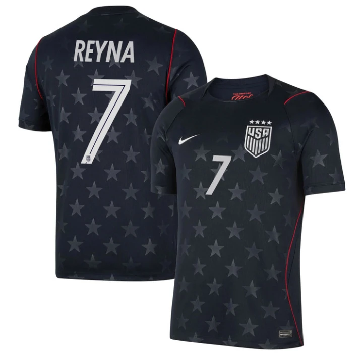Gio Reyna Jersey #7 USMNT 2026 World Cup Match Stitched Stars Soccer by Soccer Jersey
