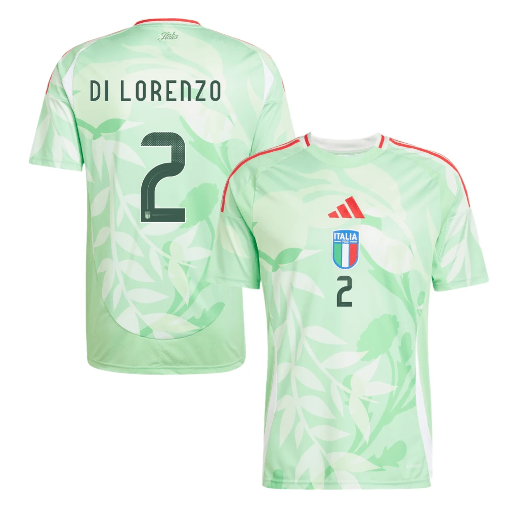 Giovanni Di Lorenzo 2 Italy National Team 2025-26 Away Men Jersey – Green by Soccer Jersey