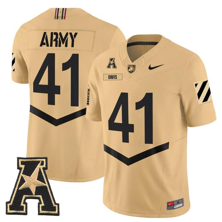 Glenn Davis Jersey #41 Army Black Knights 2025 Vapor Stitched by My Store NCAA Football Jerseys