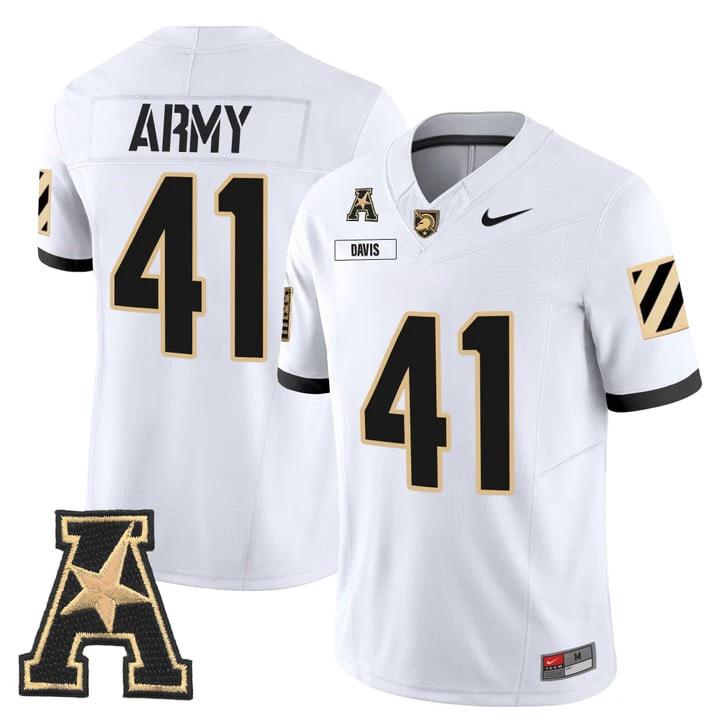 Glenn Davis Jersey #41 Army Black Knights 2025 Vapor Stitched by My Store NCAA Football Jerseys