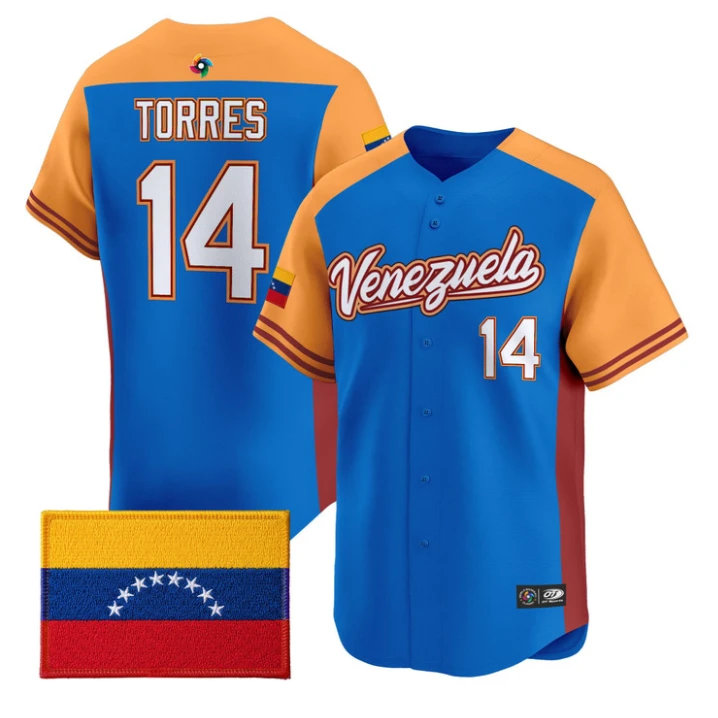 Gleyber Torres Jersey #14 Team Venezuela 2026 World Baseball Stitched by My Store