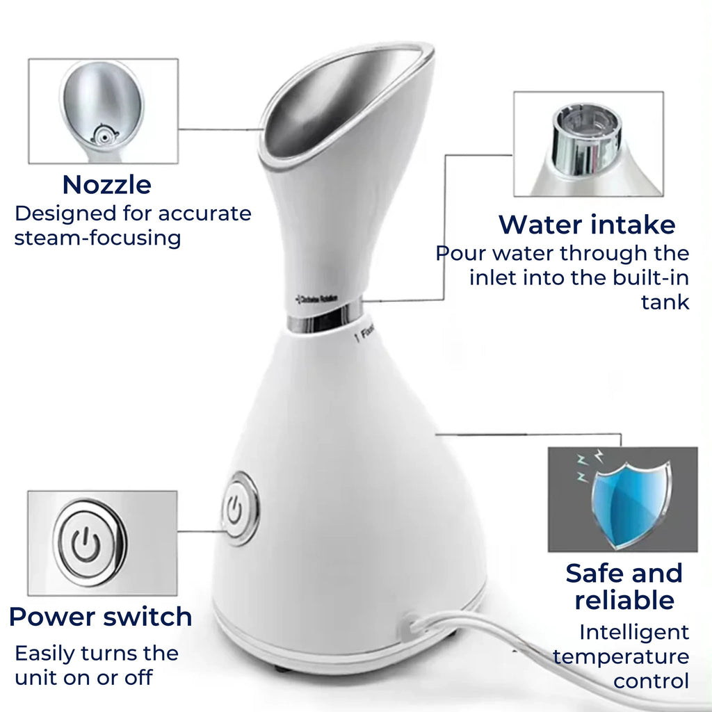 GlowMist | Facial Steamer – Deep Pore Cleanse – Fine Mist Technology – At-Home Skincare Bowlift by Bowlift