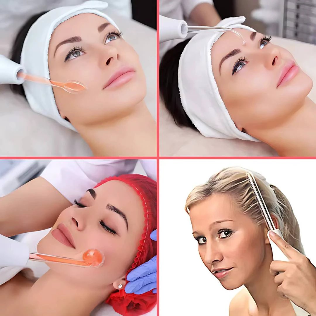 GlowVive High Frequency D’arsonval Beauty Device | for Acne - Anti-Aging - Skin Tightening - Hair Growth - Scalp Care Bowlift by Bowlift