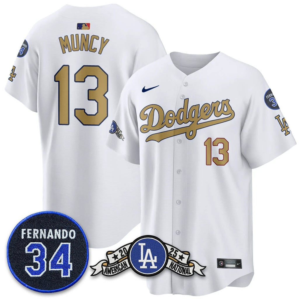 Los Angeles Dodgers 2025 National League Champions Jersey - All Stitched by Los Angeles Dodgers